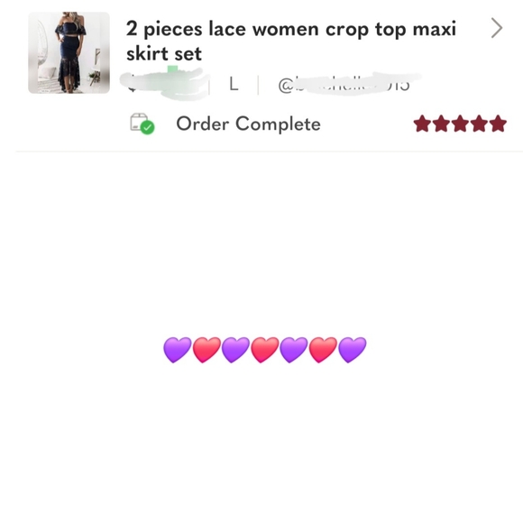 2 pieces lace women crop top maxi skirt set - Picture 4 of 4